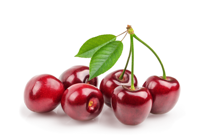 Érett cseresznye termés huminsav kezelés után.